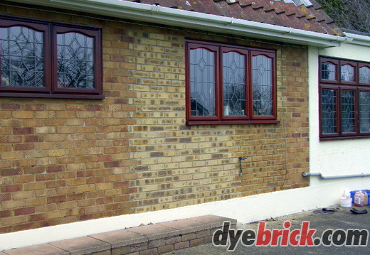 Brick Tinting half done 3